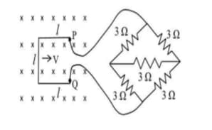 A metallic wire loop of side 0.1 m and resistance