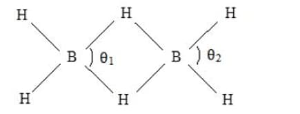 structure of Diborane, θ1, θ2