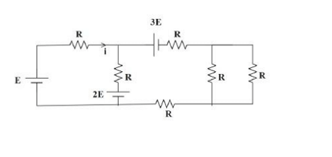 current i in the circuit given below is