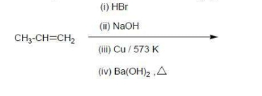 major product formed from the following reaction sequence: