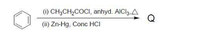  product ‘Q’ of the following reactions