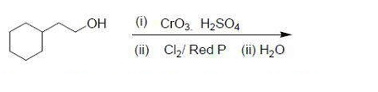 major product from the following reaction sequence