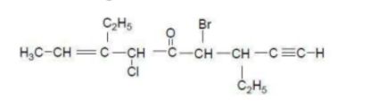 4-Bromo-6-chloro-3,7-diethylnon-7-en-1-yn-5-one