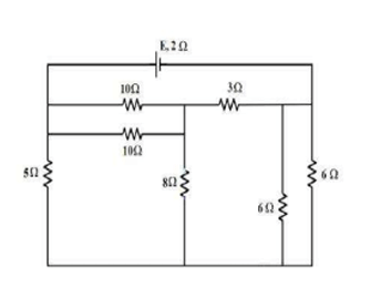 current flowing through 5 Ω resistor is 0.5 A