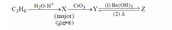 product Z in the reaction sequence