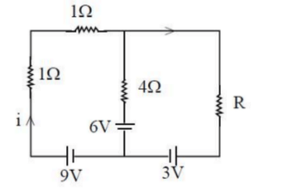 current through 4 Ω resistor is zero,