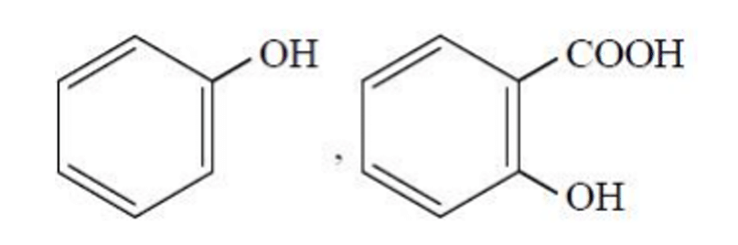 Phenol for P1, Salicylic acid (o-Hydroxybenzoic acid) for Y