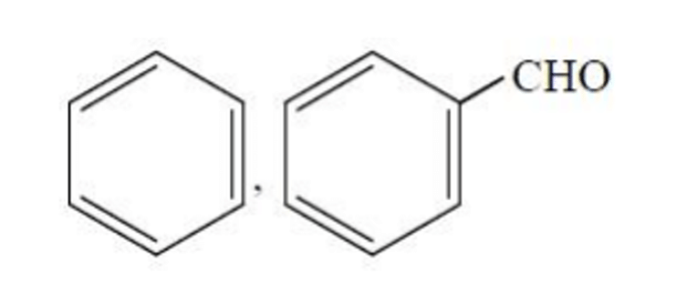 Benzene for P1 (X in Q), Benzaldehyde for Y
