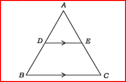 ΔABC, if DE || BC,
