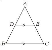 if DE || BC, AE = a units, EC = b units, DE = x units