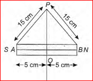 A bar magnet is 10 𝑐𝑚 10cm long 