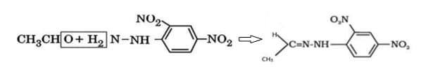Ethanal with 2,4-Dinitrophenylhydrazine