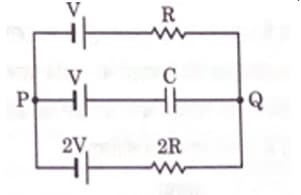 potential difference across capacitor C