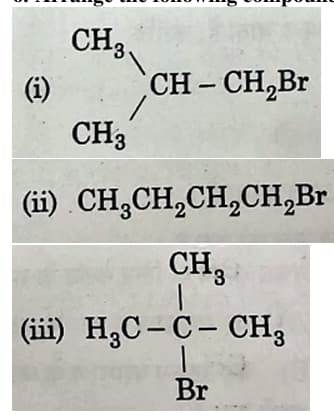increasing order of their boiling points