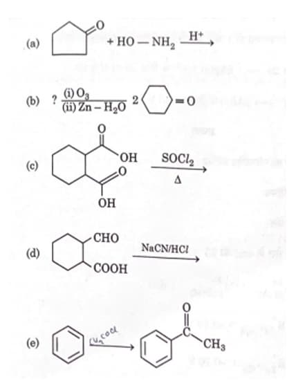 synthesis by giving missing starting material, reagent