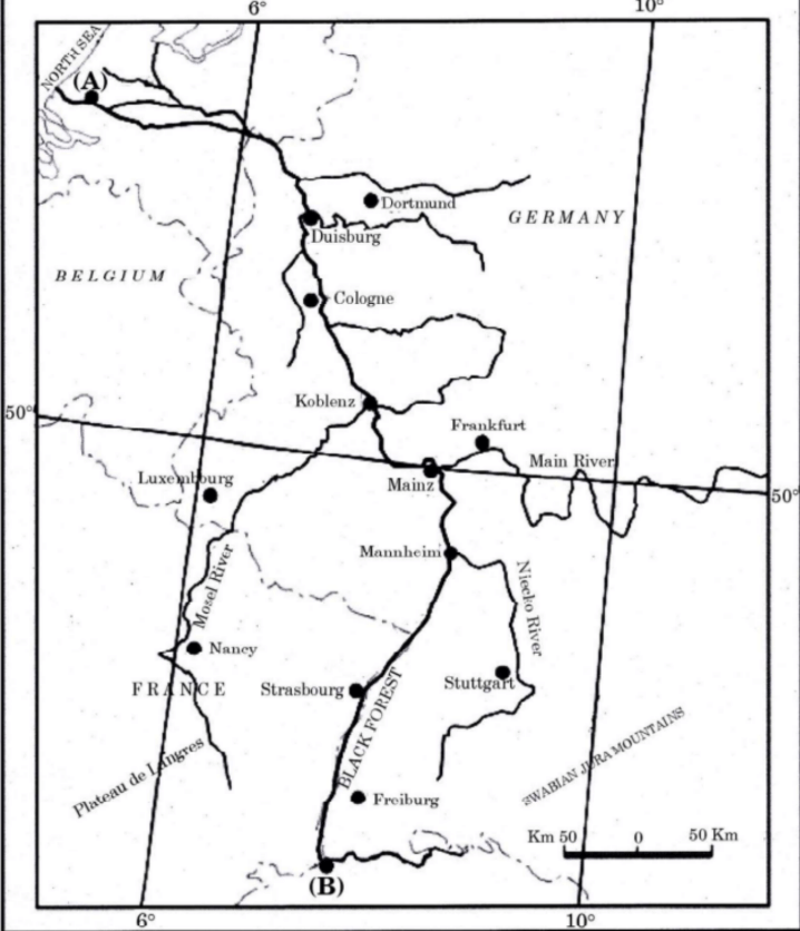 waterway given in the map.