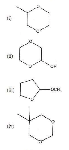 Structure of acetals