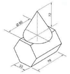 A hexagonal prism is resting on H.P. and the prism has six rectangular faces.