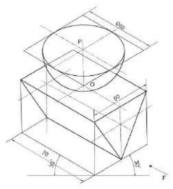 A triangular Prism is resting on one of its Long edges.
