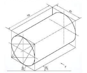 Circular faces of cylinder are perpendicular to V.P.