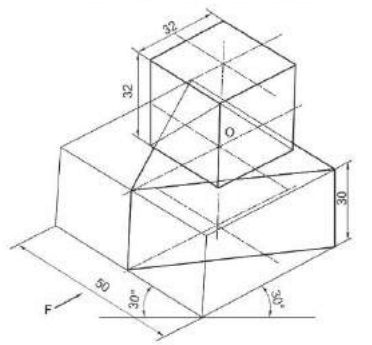 One rectangular face of tringular prism is parellel to V.P. and near to it.