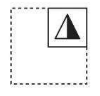 the pattern formed when the transparent sheet is folded along the dotted line.