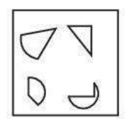 Find out the figure that can be formed from the piece given below: