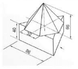 Two of the base edges of hexagonal pyramid is perpendicular to V.P.