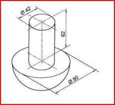 Axes of both solids are perpendicular to H.P.