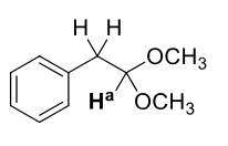 What is the splitting pattern of proton Ha of the following compound in its 1H NMR spectrum?