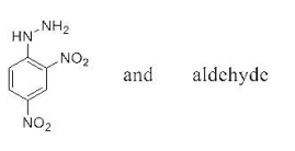 The reaction of 2,4-dinitrofluorobenzene with hydrazine produces a yellow orange solid X used for the identification of an organic functional group G. X and G,