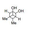 Among the following, the conformation that corresponds to the most stable conformation of meso-butane- 2 , 3 2,3-diol is