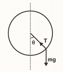 A stone of mass m tied to a string is being whirled in a vertical circle with a uniform speed