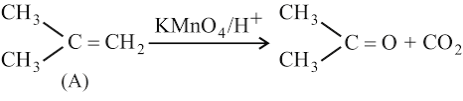 Two isomers ‘A’ and ‘B’ with molecular formula C4H8 give different