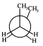 staggered conformation with maximum dihedral angle