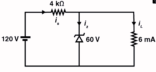 circuit for maximum Zener diode current