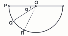 A ball is released from rest from point P of a smooth semi-spherical vessel