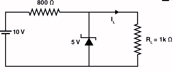 In the given circuit, the value of current IL