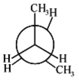 staggered conformation with maximum dihedral angle