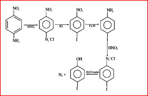 The correct sequential order of the reagents for the given reaction is