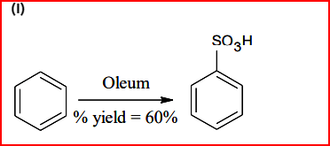 the % yield for reaction I is 60% and that of reaction II is 50%. 