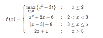 Let ƒ : R ⇒ R be a function defined by