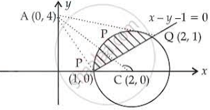Let S={z∈C:|z−2|≤1,and(1+i)+z¯(1−i)≤2}. Let |z−4i| attains minimum and maximum values, respectively, at z1∈s and z2∈s.