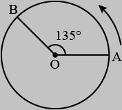 A person moved from A to B on a circular path