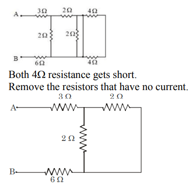 In the given circuit, the equivalent resistance between the terminal A and B is Ω