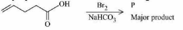 Major product 'P' formed in the following reaction is: