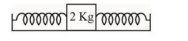 A block of a mass 2 kg is attached with two identical springs of spring constant 20 N/m each.