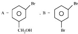  A' and ' B ' formed in the following set of reactions are:
