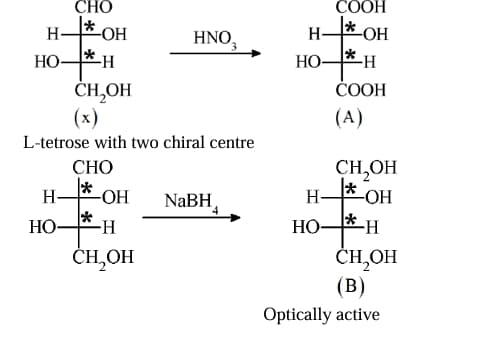 L-tetrose with two chiral centre 