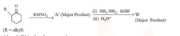 A’ and ‘B’ in the above reactions are